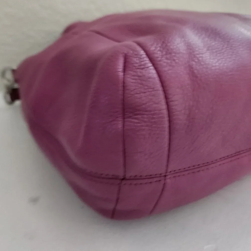 Coach Avery Purple Leather Shoulder Bag Handbag